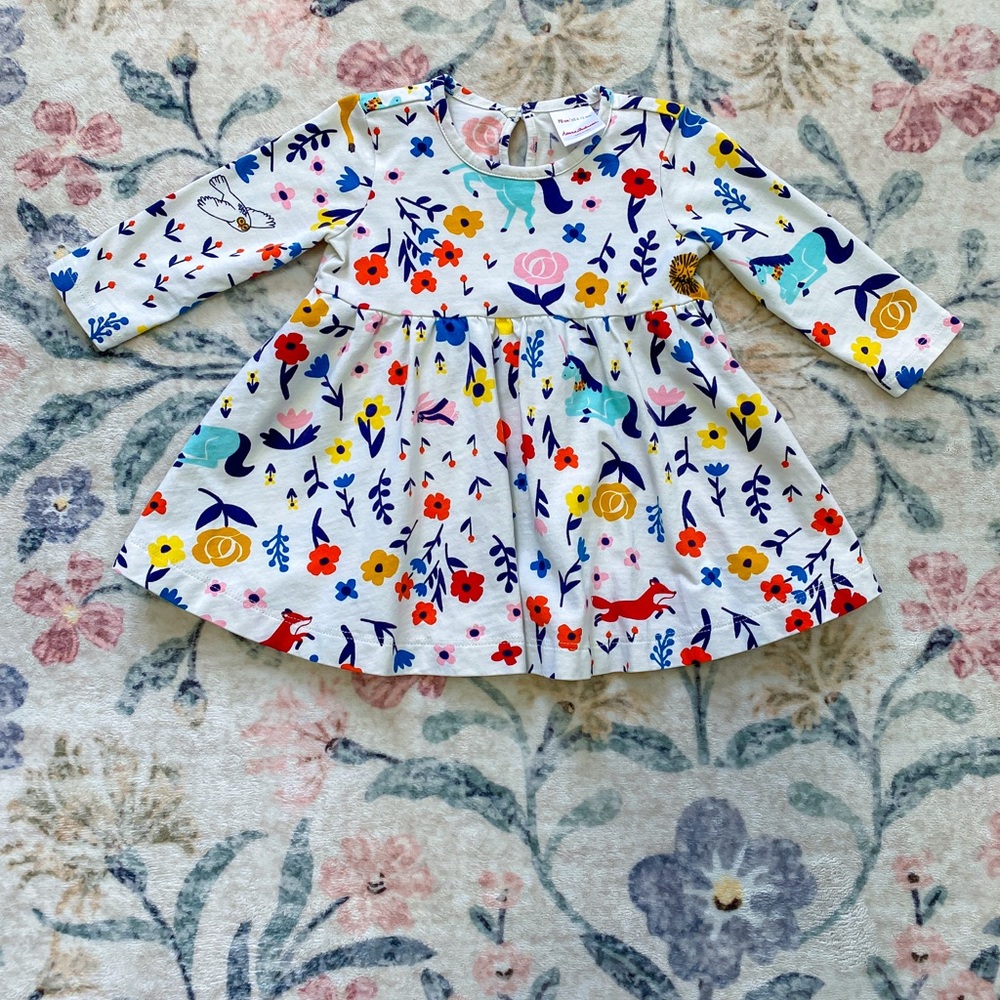 Hanna Andersson Floral Long Sleeve Baby Dress